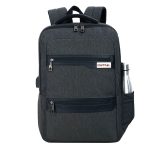 Espiral 15-Inch Laptop & Travel Backpack With USB Port (Black)