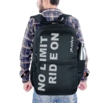 Lightweight School College and Traveling Backpack By Espiral - 201702 (Black) - Image 2