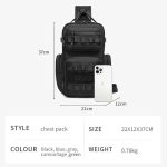 OZUKO 9812 Sling Bag Crossbody Casual Travel Shoulder Shoulder Chest Bag (Black) - Image 2